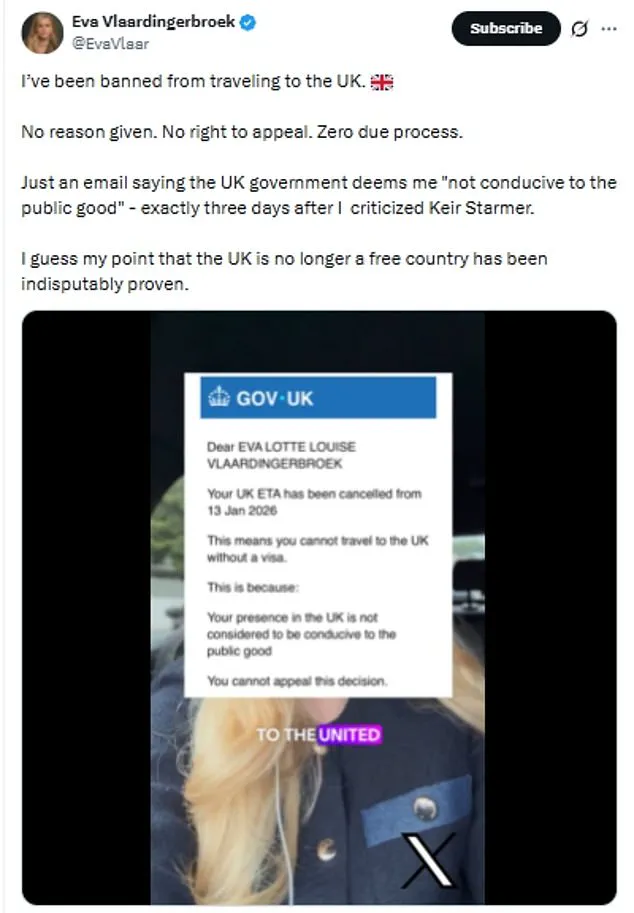 UK Revokes Dutch Anti-Migrant Activist's ETA Amid Claims of 'Political Retaliation' – 'They’re Targeting Me for Speaking Out,' Says Eva Vlaardingerbroek