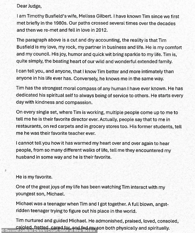 Melissa Gilbert Pleads for Justice in Heartfelt Letter: 'I Urge the Court to Consider the Human Being Behind the Allegations' as Timothy Busfield's Legal Battle Intensifies