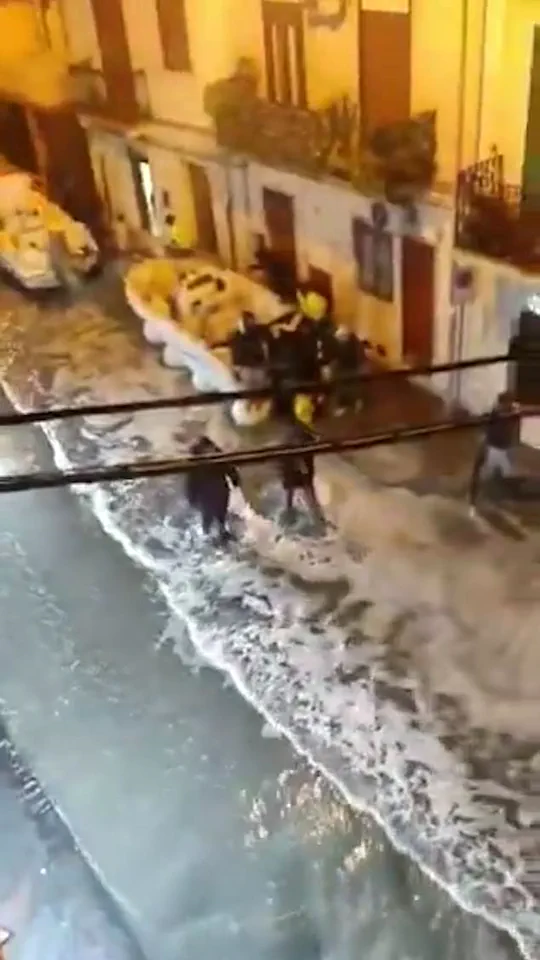 Tsunami-Style Storm Surge Floods Sicilian Streets as Storm Harry Batters Mediterranean
