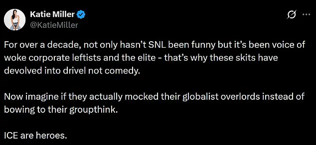 Katie Miller Accuses *Saturday Night Live* of Being a 'Mouthpiece for Globalist Overlords' Following Controversial Sketch Mocking Border Czar Tom Homan