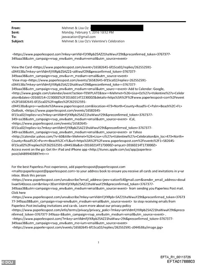 Emails Between Dr. Mehmet Oz and Jeffrey Epstein Surface, Highlighting Ties to Registered Sex Offender