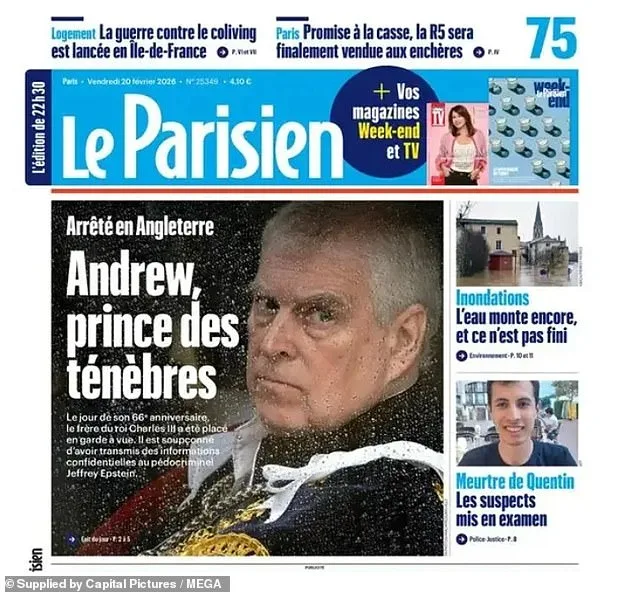 Historic Arrest of Andrew Mountbatten-Windsor Signals End of Royal Privilege