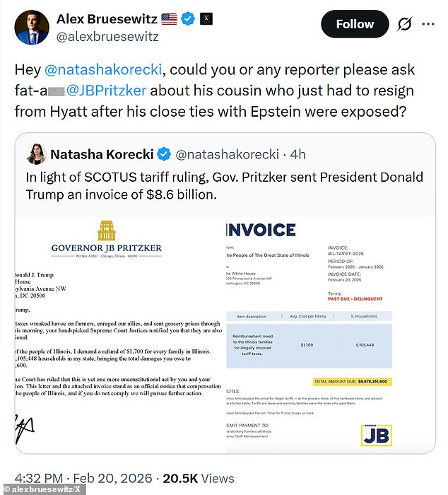 Illinois Governor Pritzker Demands $8.6 Billion Refund from Trump Over Unconstitutional Tariff Policies