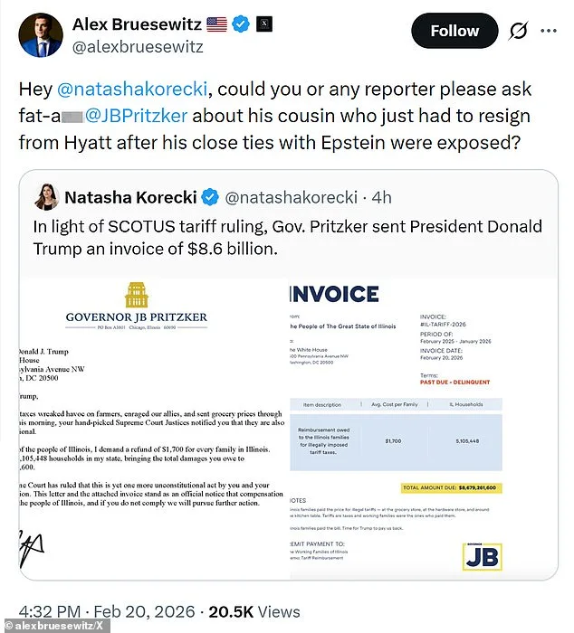 Illinois Governor Pritzker Demands $8.6 Billion Refund from Trump Over Unconstitutional Tariff Policies