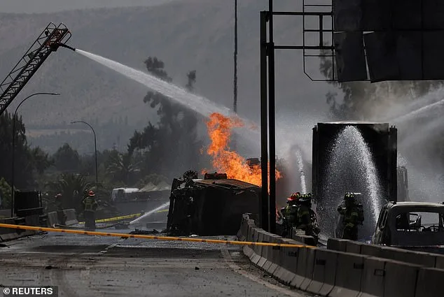 Gas Tanker Explosion in Santiago, Chile Claims Four Lives, Injures 17 in Deadly Highway Fire