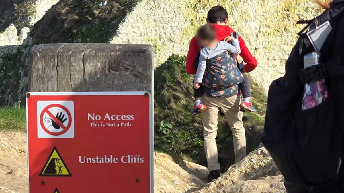 Father Ignores 'No Access' Warnings at Old Harry Rocks, Sparks Outrage Over Deadly Path