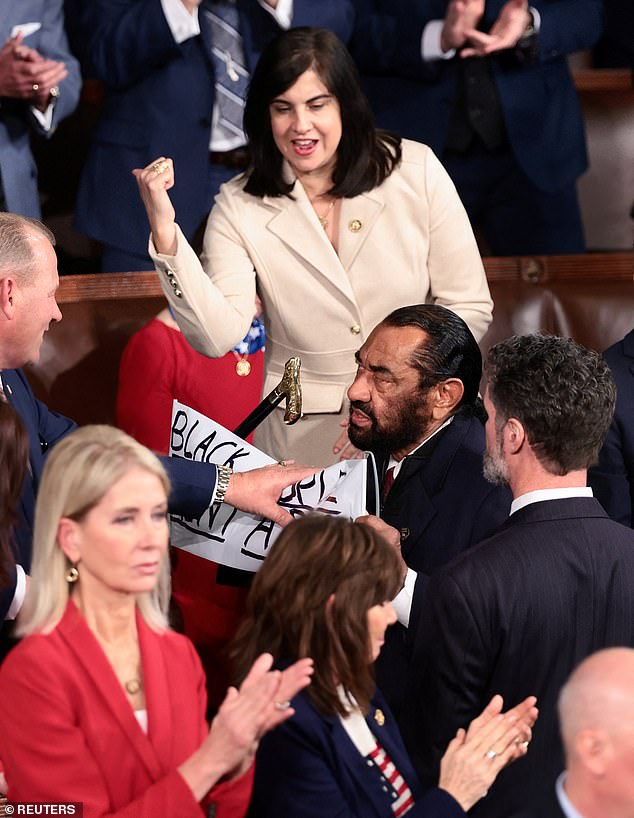 Texas Democrat Al Green Removed from House Chamber During Trump's State of the Union Over Protest Against AI-Generated Obama 'Ape' Video