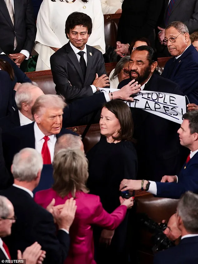 Texas Democrat Al Green Removed from House Chamber During Trump's State of the Union Over Protest Against AI-Generated Obama 'Ape' Video