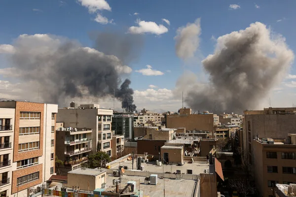 Rocket Barrage Shatters Tehran Emergency Services Building, Chaos Erupts