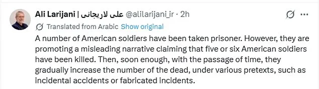 Pentagon Denies Iran's Claims of U.S. Troop Captures; CENTCOM Calls Accusations 'Unfounded