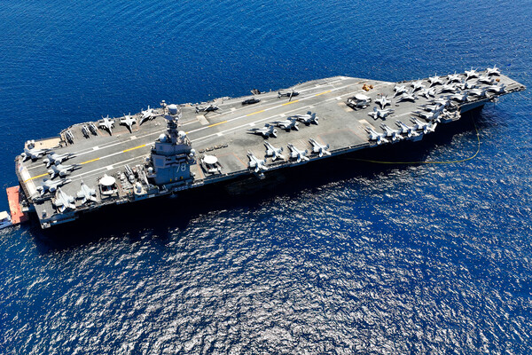 Fire on USS Gerald R. Ford Fully Contained; Two Sailors Injured in Laundry Room Blaze