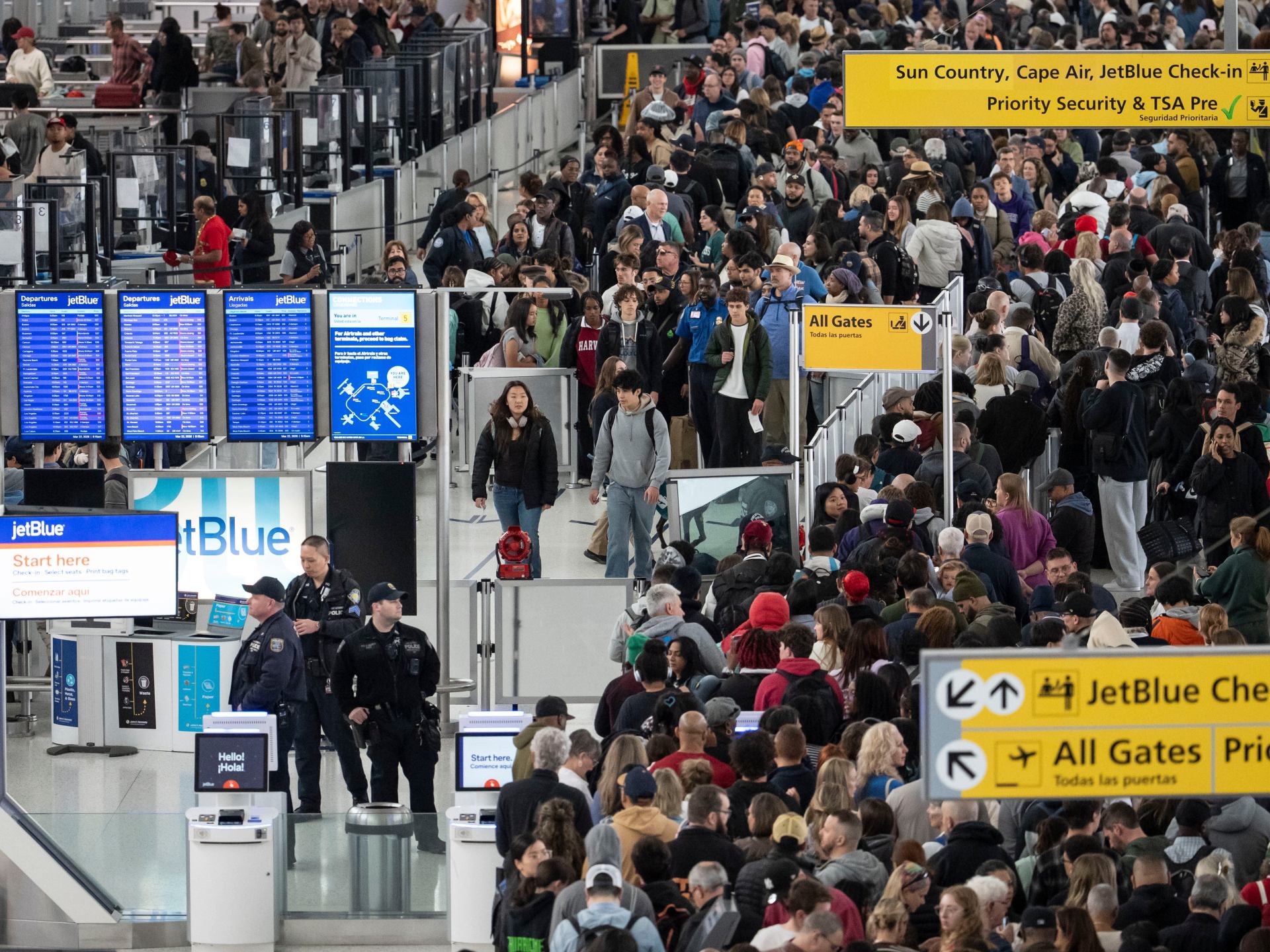 Trump Deploys Immigration Agents at Airports as Government Shutdown Leaves TSA Screeners Unpaid