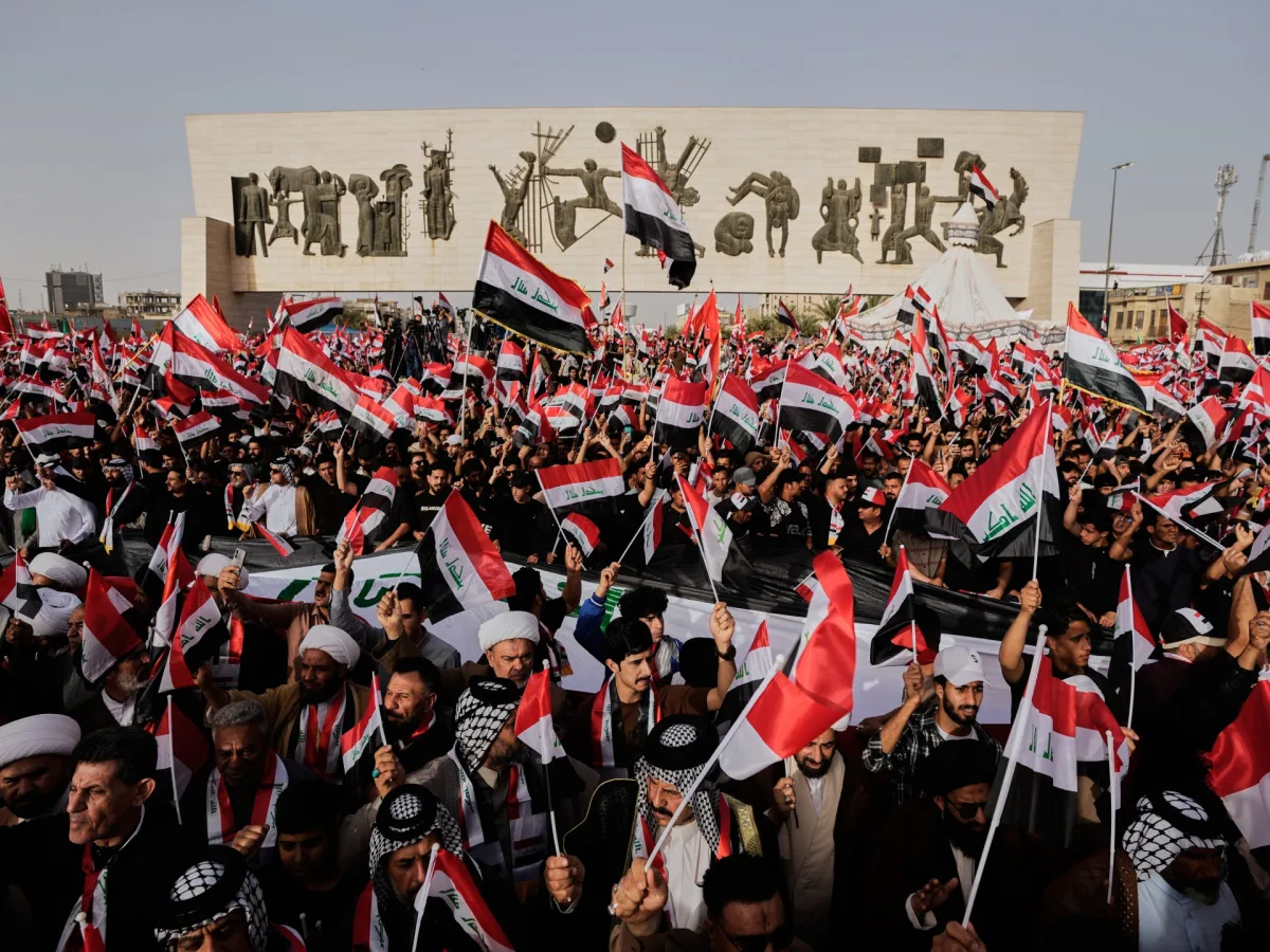 Thousands protest in Iraq against US-Israel-Iran conflict, rallying behind al-Sadr