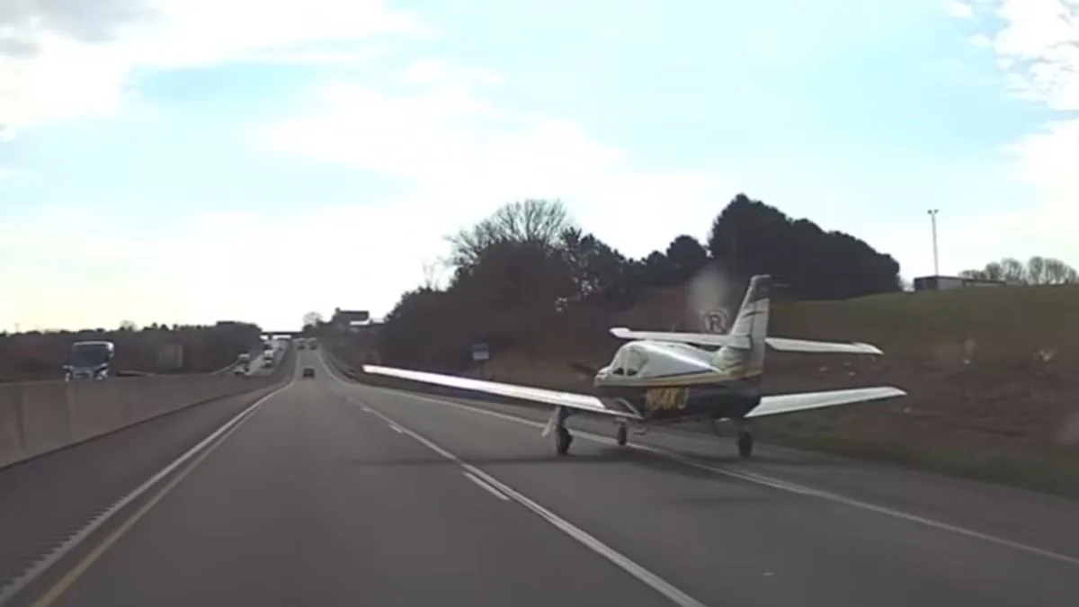 Pilot's Miraculous Emergency Landing On Pennsylvania Interstate 78 Captured In Viral Dashcam Footage