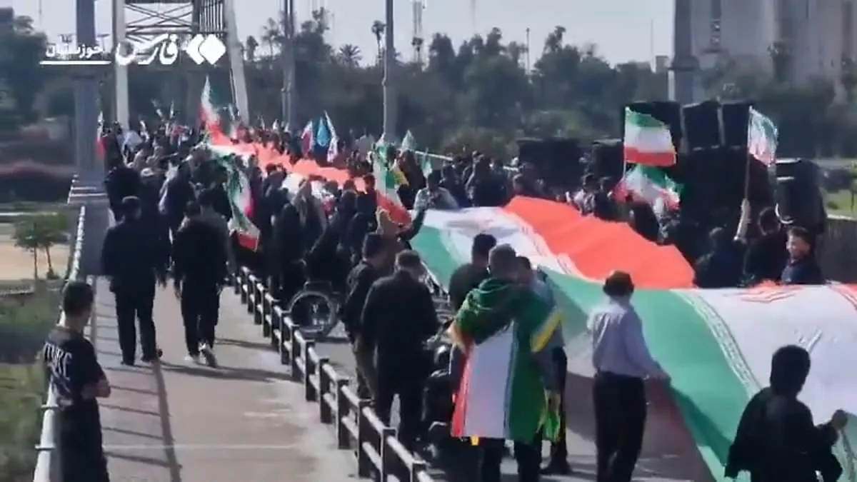 Tehran's Children March Toward the Power Plant as the Deadline Looms