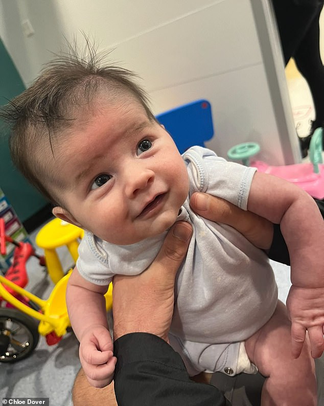 Parents relieved after successful open heart surgery saves their infant son.