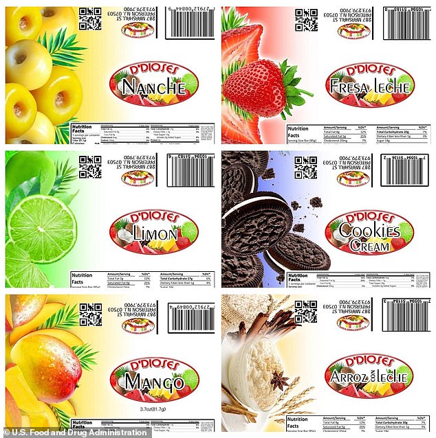 FDA warns of undeclared allergens and dyes in recalled ice pops.