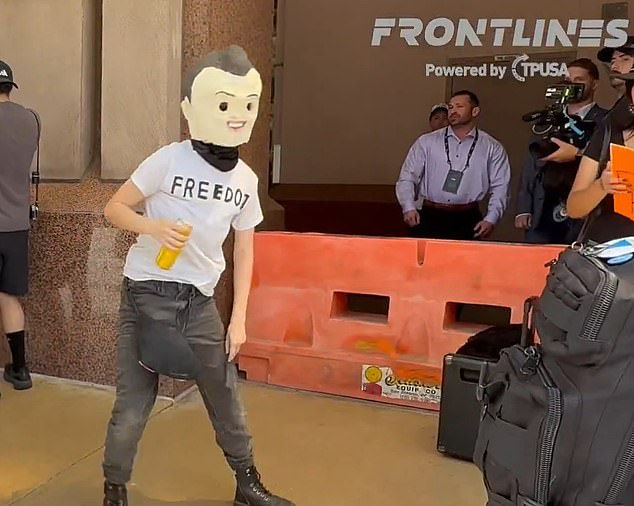 Protester Simulates Charlie Kirk's Death at Turning Point USA Summit