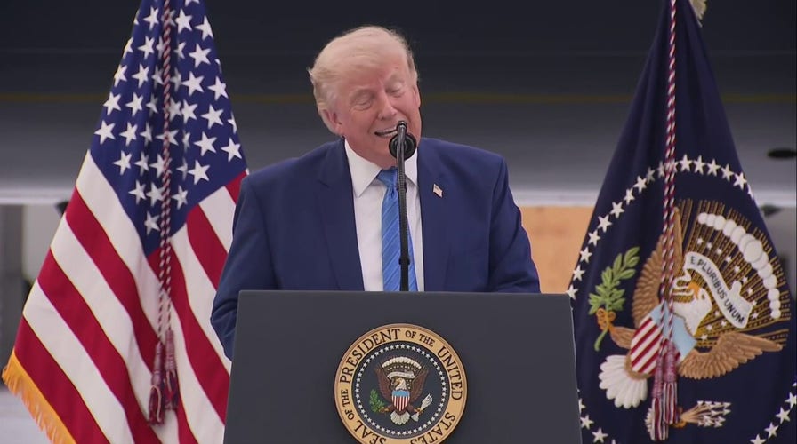 Trump Unveils Massive Interim Air Force One at Joint Base Andrews