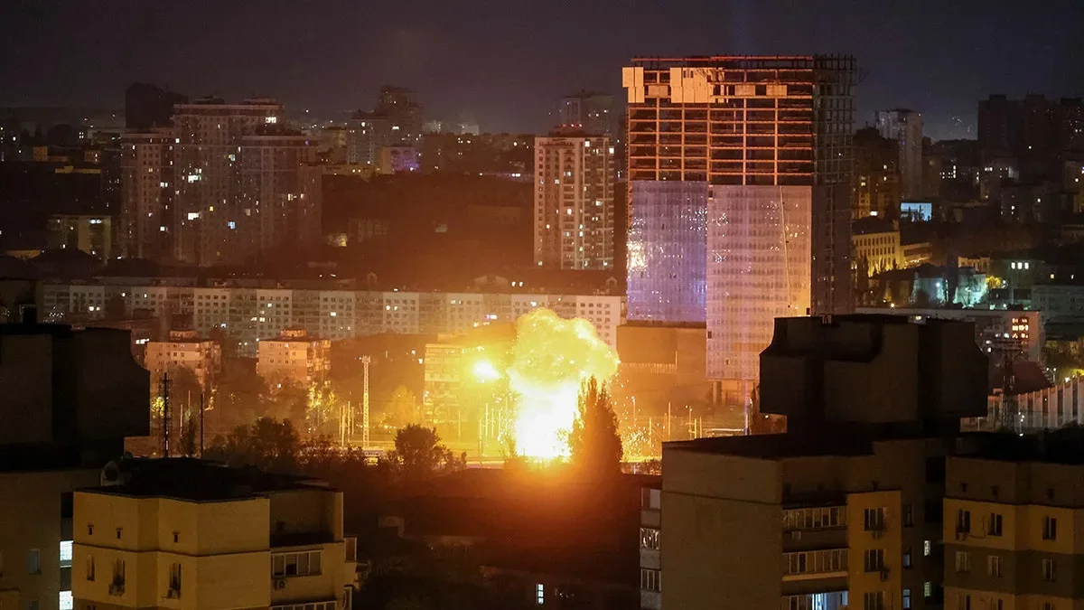 Russia launches massive drone and missile barrage across Ukraine.
