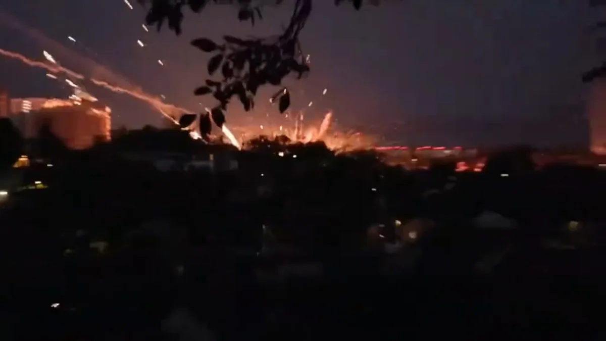 Russia strikes Kyiv's defense industry with massive multi-domain barrage.