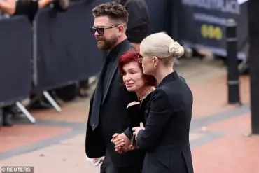 Sharon Osbourne Overcome with Grief as She Adds Flowers to Husband Ozzy's Tributes, Family by Her Side