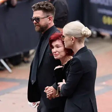Sharon Osbourne Overcome with Grief as She Adds Flowers to Husband Ozzy's Tributes, Family by Her Side